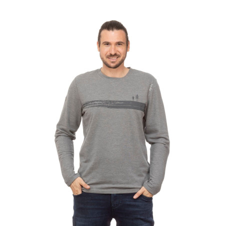 FLATANGER-DARK RED-M pánské triko s dlouhým rukávem tmavě červené