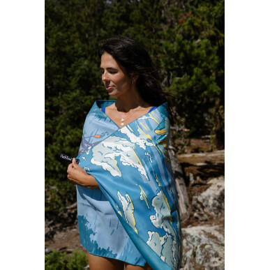 PACKTOWL PERSONAL BODY DayDream ručník 64x137cm potisk řeka