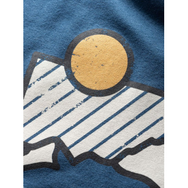 MOUNTAIN LOGO-DARK BLUE-XXL pánské tričko tmavě modré