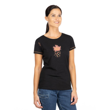 GANDIA GIRLS TALK CHALK-BLACK-38 dámské tričko černé