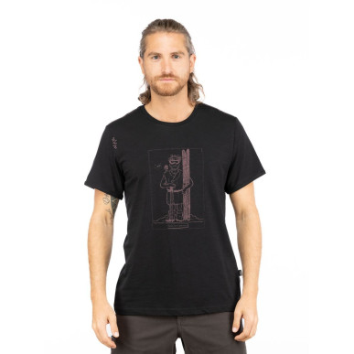 HOMO MONS SPORTIVUS-BLACK-XS pánské tričko černé