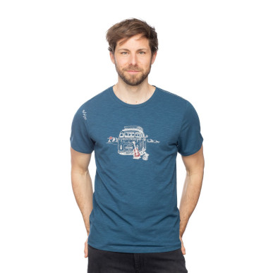 OUT IN NATURE-DARK BLUE-M pánské tričko tmavě modré