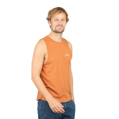 VILS SPOTTER-ORANGE BROWN-L pánské tílko hnědo oranžové