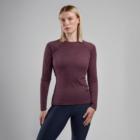 FEM DART LONG SLEEVE T-SHIRT-MULBERRY-UK10/S dámské triko dlouhý ruk. hnědofialové