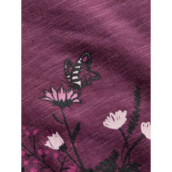 GANDIA CHALKBAG FLOWER-DARK BORDEAUX-42 dámské tričko tmavě vínové