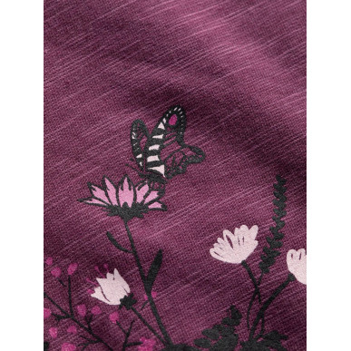 GANDIA CHALKBAG FLOWER-DARK BORDEAUX-42 dámské tričko tmavě vínové