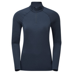 FEM DART XT ZIP NECK-ECLIPSE BLUE-UK18/XXL dámské triko dlouhý ruk. modré