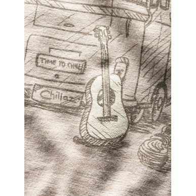 OUT IN NATURE-DARK SAND-L pánské tričko tmavě pískové