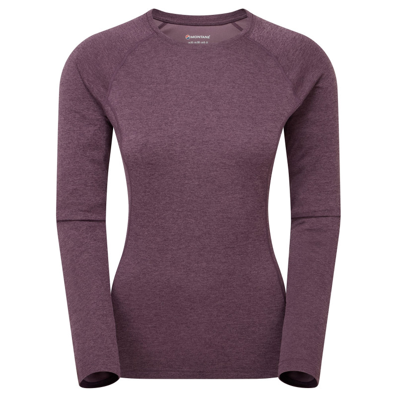 FEM DART LONG SLEEVE T-SHIRT-MULBERRY-UK8/XS dámské triko dlouhý ruk. hnědofialové