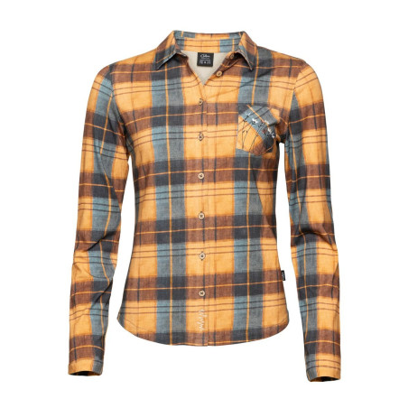 SIMILAUN 2.0-OCHRE GREYBLUE-48 dámská košile okrovo šedomodrá