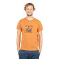 TYROLEAN TRIP-ORANGE BROWN-L pánské tričko oranžovo hnědé TYROLEAN TRIP-ORANGE BROWN-L pánské tričko oranžovo hnědé