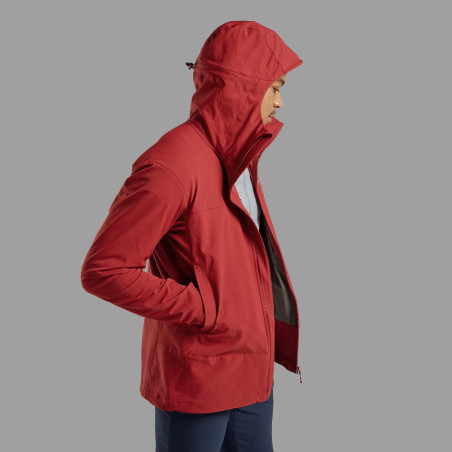 TENACITY HOODIE-DARK MAPLE-M pánská bunda tmavě červená