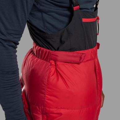 APEX 8000 DOWN SALOPETTES-ADRENALINE RED-L unisex kalhoty červené