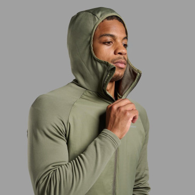 SIROCCO LITE HOODIE-CAPER-S pánská bunda olivová