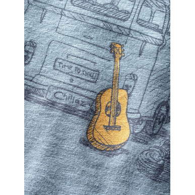 OUT IN NATURE-GREYBLUE-L pánské tričko šedomodré