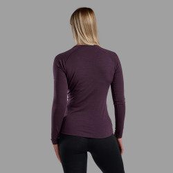 FEM MALLI LONG SLEEVE T SHIRT-MULBERRY-UK14/L dámské triko hnědofialové