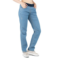 DAONE-DENIM LIGHT BLUE-44 dámské kalhoty světle modré denim