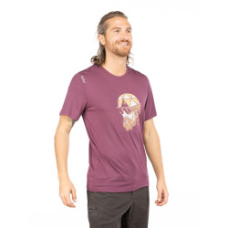 EXPLORER-DARK BORDEAUX-XL pánské tričko tmavě fialové