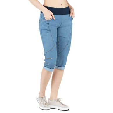 FUJI 3.0-DENIM LIGHT BLUE-34 dámské 3/4 kalhoty světle modré denim