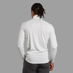 DART ZIP NECK-POWDER-XXL pánské triko dlouhý ruk. bílé