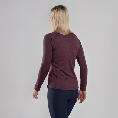 FEM DART LONG SLEEVE T-SHIRT-MULBERRY-UK10/S dámské triko dlouhý ruk. hnědofialové