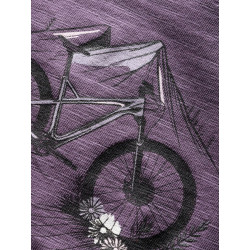GANDIA MOUNTAINBIKE FLOWERS-DARK VIOLET-34 dámské tričko tmavě fialové