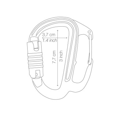 FREINO Z TRIACT-LOCK karabina pro slaňování s pojistkou zámku