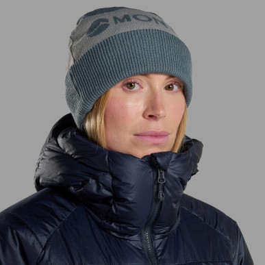 LOGO CUFFED BEANIE-STONE BLUE-ONE SIZE čepice šedomodrá