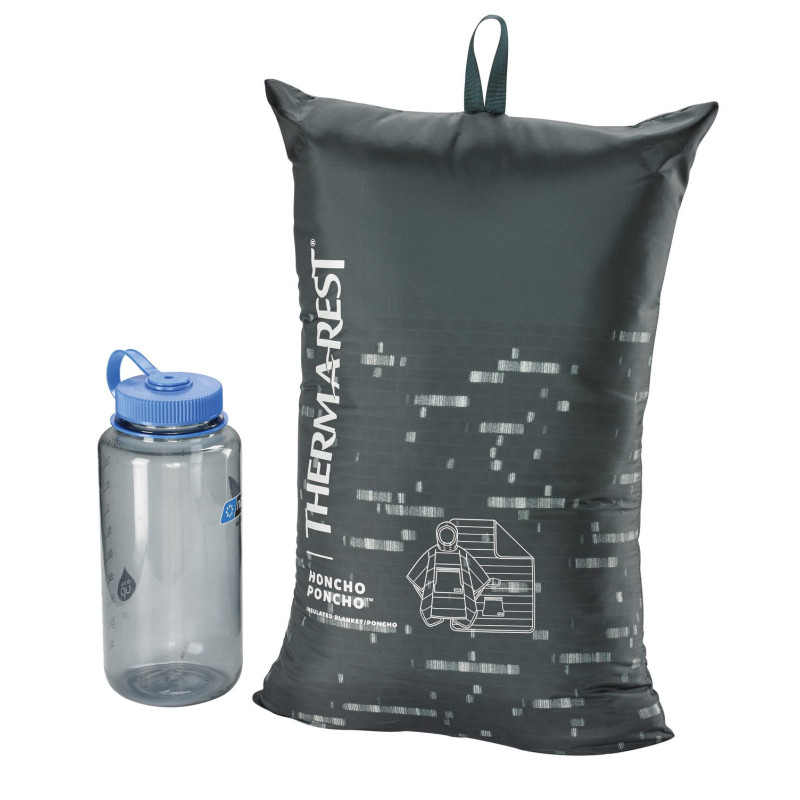 HONCHO PONCHO Black Forest Print eraLoftové pončo černé HONCHO PONCHO Black Forest Print eraLoftové pončo černé