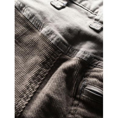 ROFAN 2.0 (CORD MIX)-DARK GREY-XL pánské kraťasy tmavě šedé