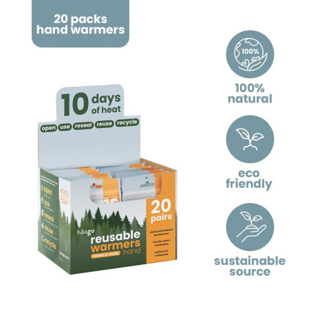 REUSABLE HAND WARMERS ohřevné sáčky na ruce s možností opakovaného použítí box