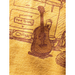 OUT IN NATURE-OCHRE-XXL pánské tričko okrové