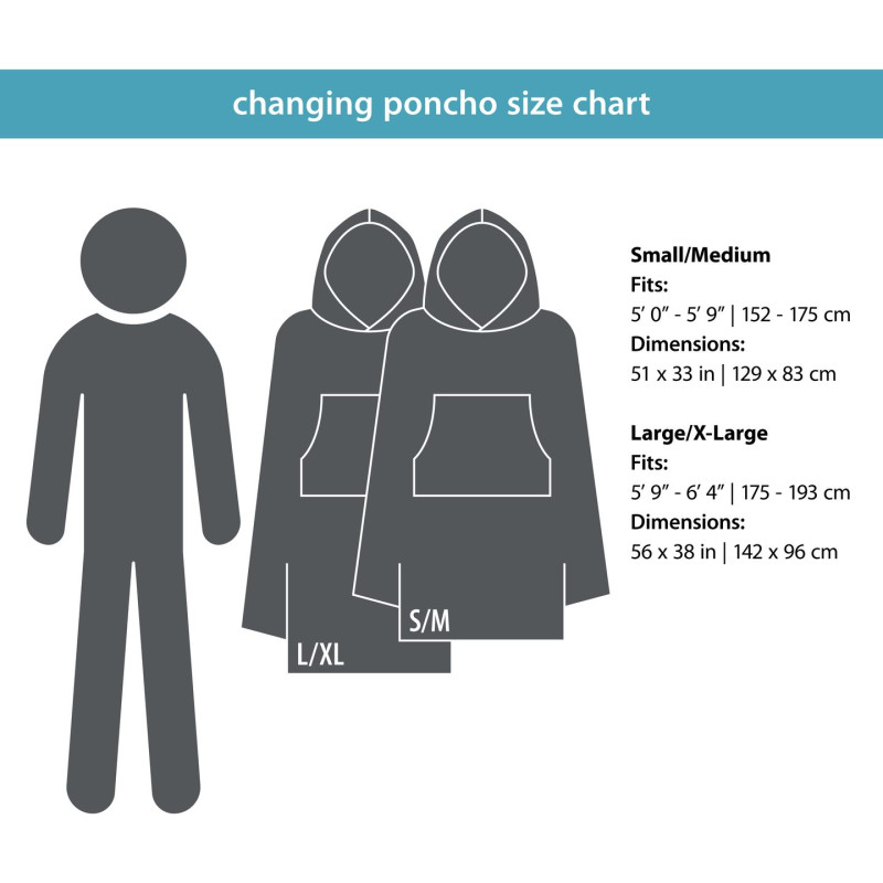 PACKTOWL CHANGING PONCHO L/XL Riso Wave pončo/ručník barevné vlny PACKTOWL CHANGING PONCHO L/XL Riso Wave pončo/ručník barevné vlny