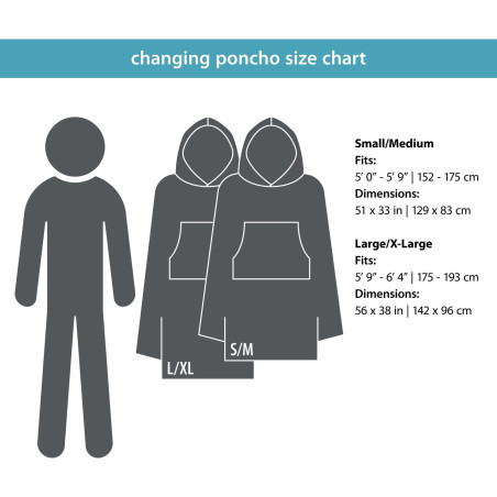 PACKTOWL CHANGING PONCHO L/XL Riso Wave pončo/ručník barevné vlny