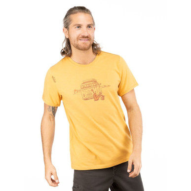 OUT IN NATURE-OCHRE-XXL pánské tričko okrové