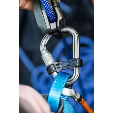 ATTACHE BAR SCREW LOCK HMS GRAY šroubovací karabina s příčkou šedá