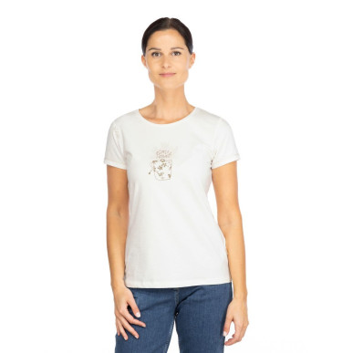 GANDIA GIRLS TALK CHALK-WHITE-38 dámské tričko bílé