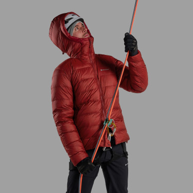 KAMEN HOODIE-DARK MAPLE-M pánská bunda tmavě červená