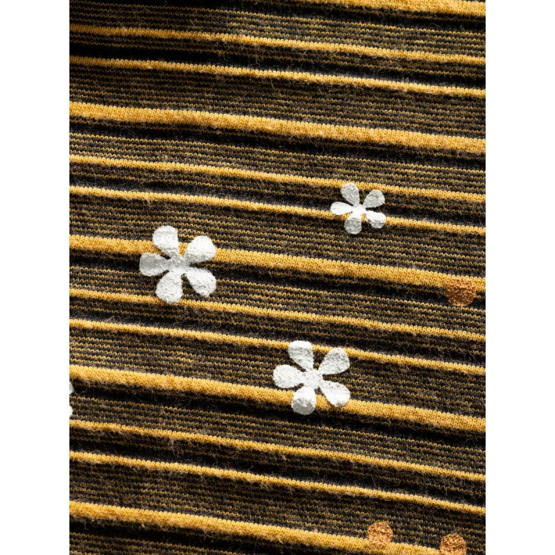 FANCY LITTLE DOT-OCHRE-36 dámské tričko okrové