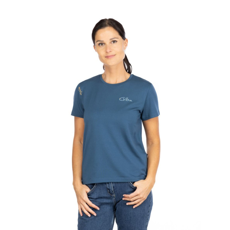 ISEO FLORAL LOGO-DARK BLUE-48 dámské tričko tmavě modré