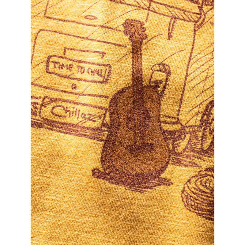 OUT IN NATURE-OCHRE-XL pánské tričko okrové OUT IN NATURE-OCHRE-XL pánské tričko okrové