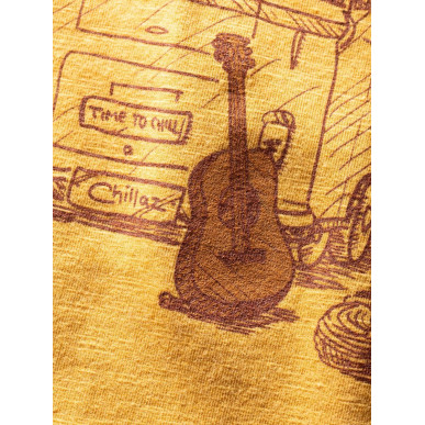 OUT IN NATURE-OCHRE-XL pánské tričko okrové