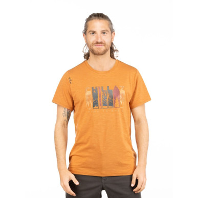 CHILLAZ TIME TO CHILL-ORANGE BROWN-XS pánské tričko oranžovo hnědé