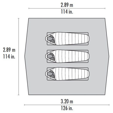 THRU HIKER 100 WING přístřešek pro 3 osoby