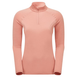FEM DART ZIP NECK-PINK CLAY-UK12/M dámské triko dlouhý ruk. růžové