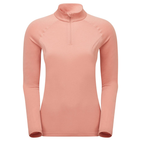 FEM DART ZIP NECK-PINK CLAY-UK12/M dámské triko dlouhý ruk. růžové