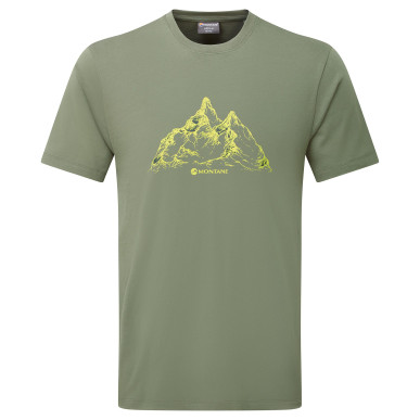 DUAL MOUNTAIN T-SHIRT-CAPER-XXL pánské tričko olivové