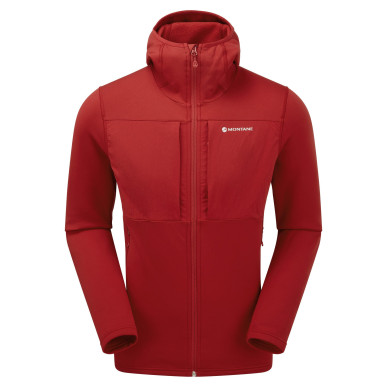 FURY XT HOODIE-ACER RED-M pánská mikina tmavě červená