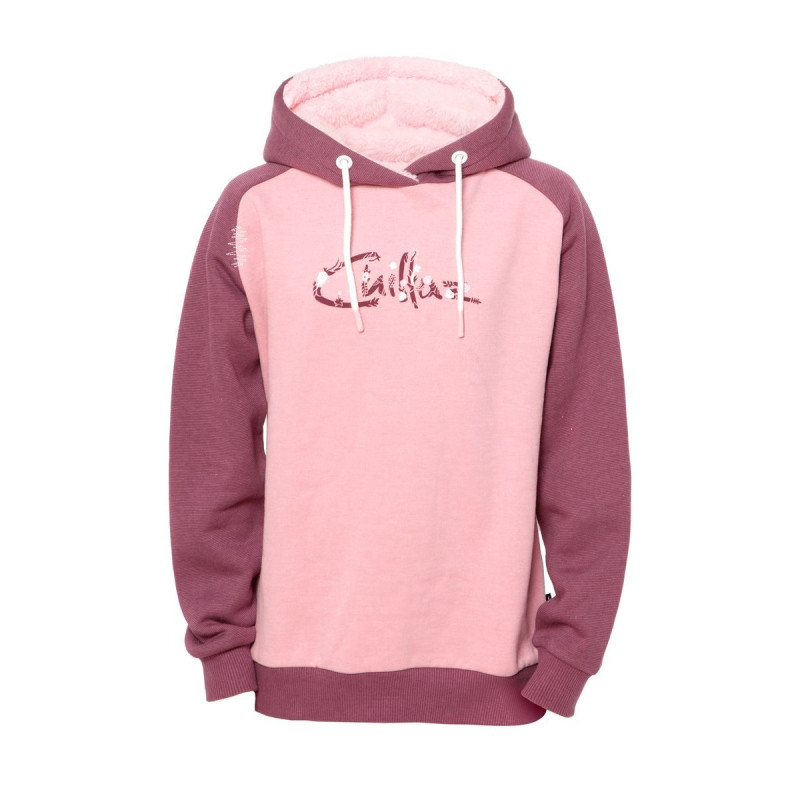 CHILLAZ LOGO-ROSE/DARK BORDEAUX-164 dětská mikina růžovofialová