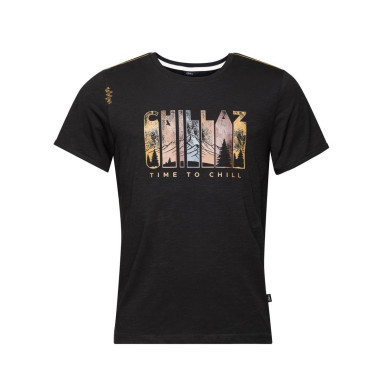 CHILLAZ TIME TO CHILL-BLACK-XXS pánské tričko černé